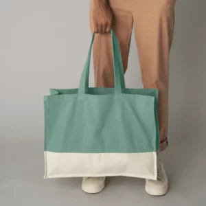 Sac shopping bicolore