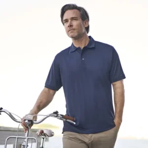 Polo en polyester recyclé et élasthanne